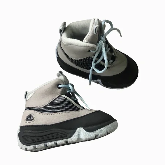 Nike | Shoes | Nike Acg Boots Gray Black Baby Blue Toddler  display picture 1